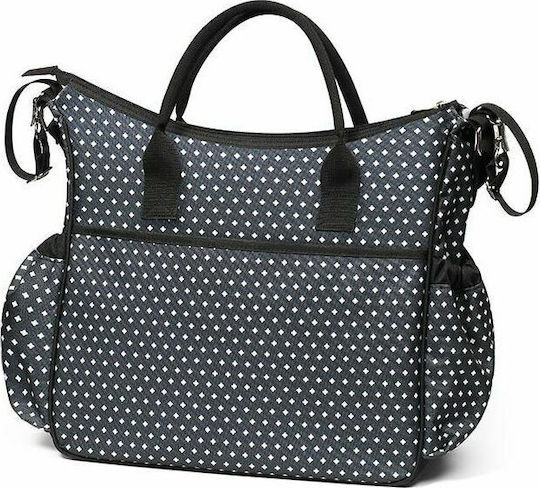 Babyono Wickeltasche-Wickeltasche Schulter/Hand So City Schwarz 39x38cm.