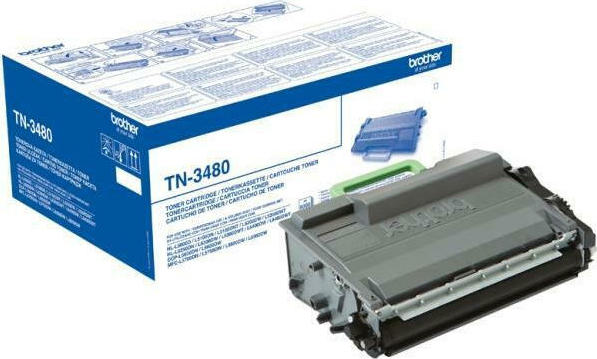 Brother TN-3480 Γνήσιο Toner Laser Εκτυπωτή Μαύρο High Yield 8000 Σελίδων (TN-3480)