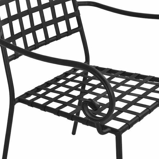 Gartenstühle Metallisch Kennedy Schwarze 57x60x92cm