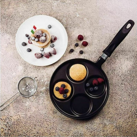 Risoli PanCake Pan for Pancakes made of Cast Aluminum with Non-Stick Coating 25cm