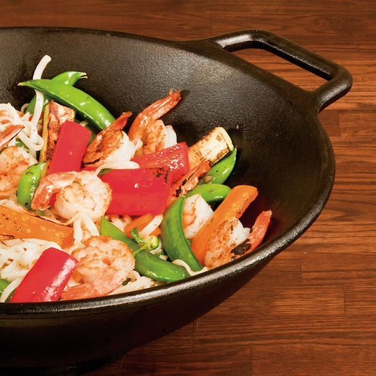 Lodge Wok din Fontă 34cm