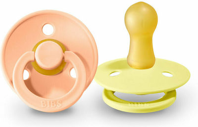 Bibs Pacifiers Rubber Colour Sunshine / Peach for 0-6 months 2pcs