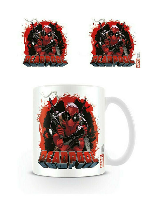 Pyramid International Deadpool Smoking Gun Tasse Keramik Weiß 330ml 1Stück