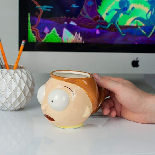 3D Morty Smith Rick and Morty Κούπα Κεραμική Μπεζ 500ml