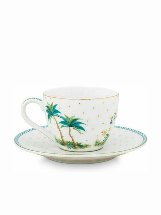 PiP Studio Jolie Dots Porcelain Espresso Cup Set 120ml White