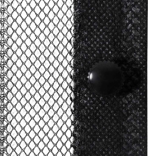 vidaXL Mosquito Net Door with Velcro with Magnetic Clasp Polyester Black 100x220cm