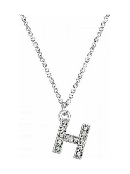 Senza Charm Monogram from Silver with Zircon