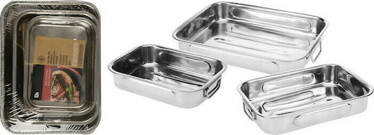 Excellent Houseware Baking Pan Made of Stainless Steel 34.5x25cm 3 Pieces Excellent Houseware Baking Pan Made of Stainless Steel 34.5x25cm 3 Pieces