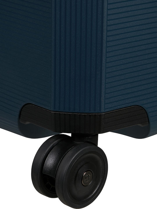 Samsonite Magnum Μεγάλη Βαλίτσα Ταξιδίου Σκληρή Navy Μπλε με 4 Ρόδες Ύψους 81εκ.
