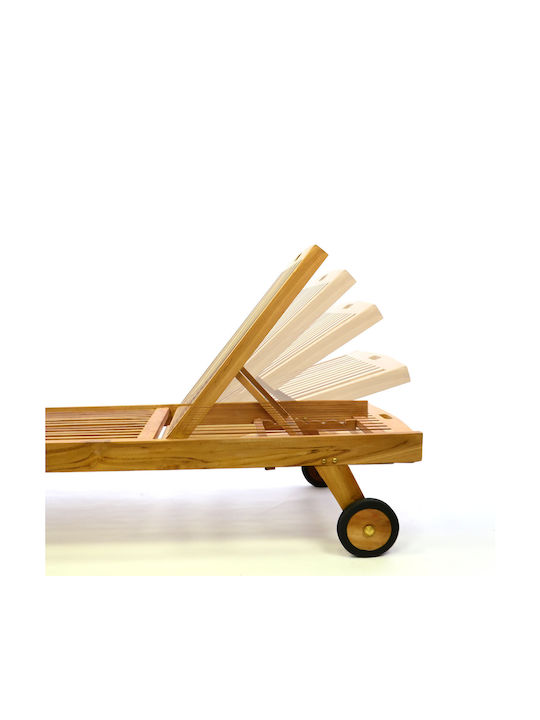 Liegestuhl Hölzernes Braun 197x65x35cm.