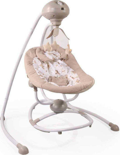 Cangaroo Electric Baby Relax Swing Woodsy with Music Beige for Child up to 9kg