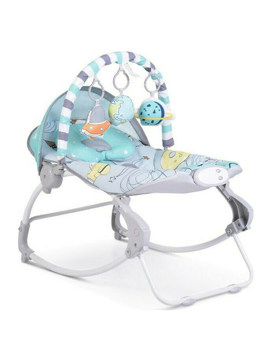 Cangaroo Electric Baby Relax Space Tour with Music and Vibration Light Blue for Child up to 9kg