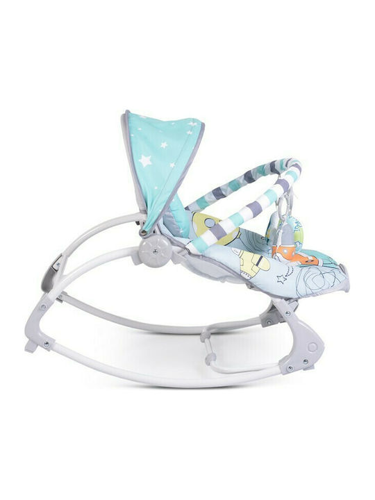 Cangaroo Electric Baby Relax Space Tour with Music and Vibration Light Blue for Child up to 9kg