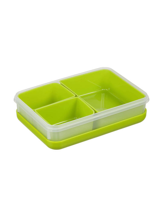 Emsa Clip & Go Lunch Box Plastic Transparent/Green Suitable for for Lid for Microwave Oven 1200ml 1pcs