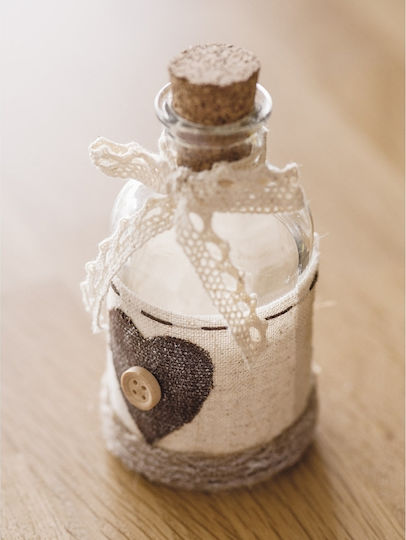 Christening Favor with Jar Bottle with Heart