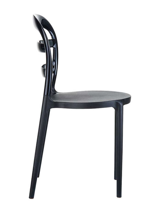 Bibi Καρέκλα Κουζίνας από Πολυπροπυλένιο Black 42x50x85εκ.