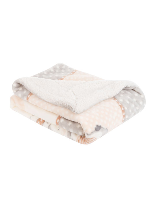 Kikka Boo Blanket Cot Pingui Family Velvet Beige 110x140cm