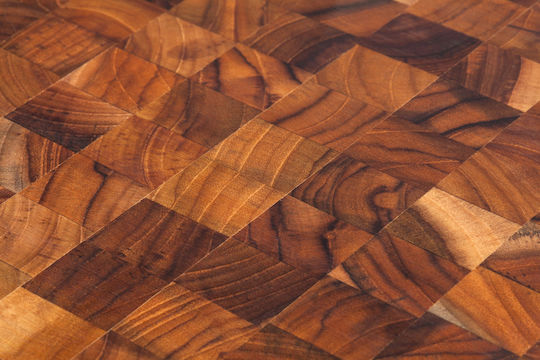 TeakHaus Butcher Block Suprafață de Tăiere Lemnoasă Maro 45.7x45.7cm 1buc