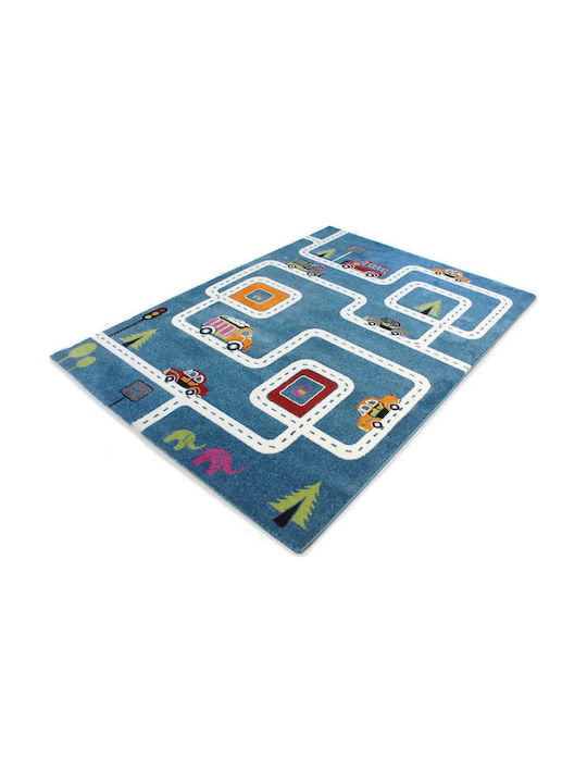 Tzikas Carpets 11556-030 Χαλάκι Δραστηριοτήτων Αυτοκινητόδρομος Μπλε 200x290cm Πάχους 13mm