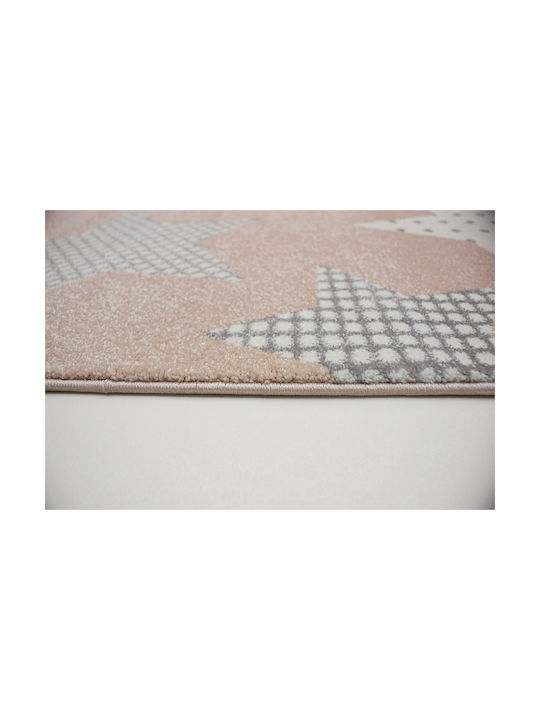 Tzikas Carpets 21895-55 Παιδικό Χαλί Αστέρια Ροζ 133x190cm Πάχους 13mm