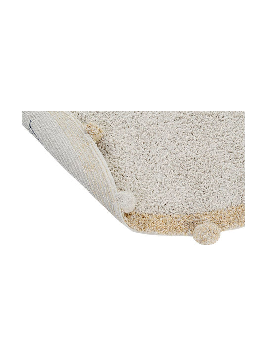 Lorena Canals Handmade Kids Cotton Rug Bubbly Round 120cm Honey