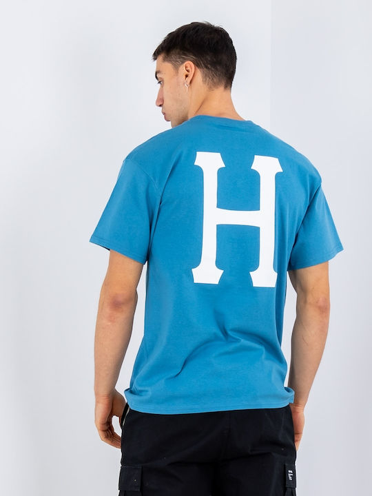 HUF Essentials Classic T-shirt Bărbătesc cu Mânecă Scurtă Albastru