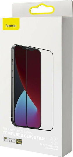 Baseus Full Face Tempered Glass Full Face Tempered Glass 2pcs (iPhone 12 mini)