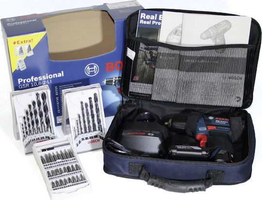Bosch GSR 12V-15 Drill Driver Battery 12V 1x4Ah & 1x2Ah