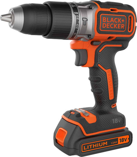 Black & Decker Schlagbohrmaschinen Bohrschrauber Batterie Bürstenlos 18V 2x1.5Ah