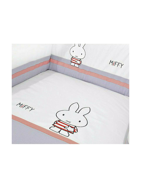 Miffy Baby Bettlaken Grau 110x160cm
