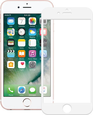 Full Face Tempered Glass White (iPhone SE 2022 / 2020 / 8 / 7)