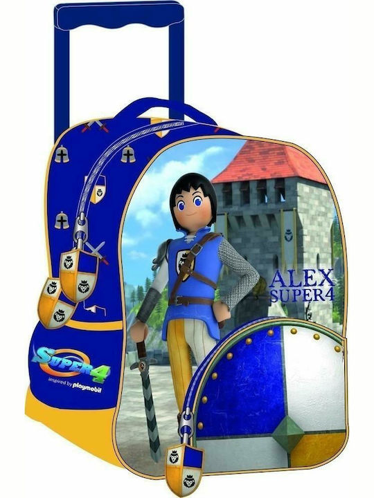 Gim Super 4 Alex School Bag Trolley Kindergarten Multicolored