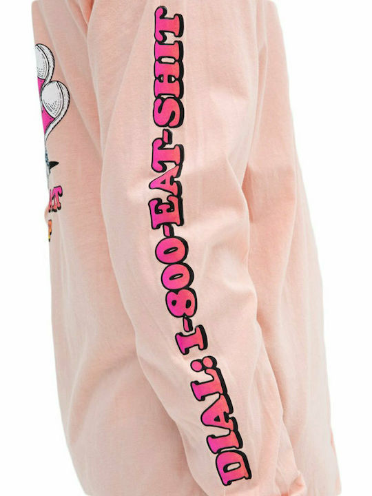 Hows My Attitude Herren Langarmshirt Dusty Rose