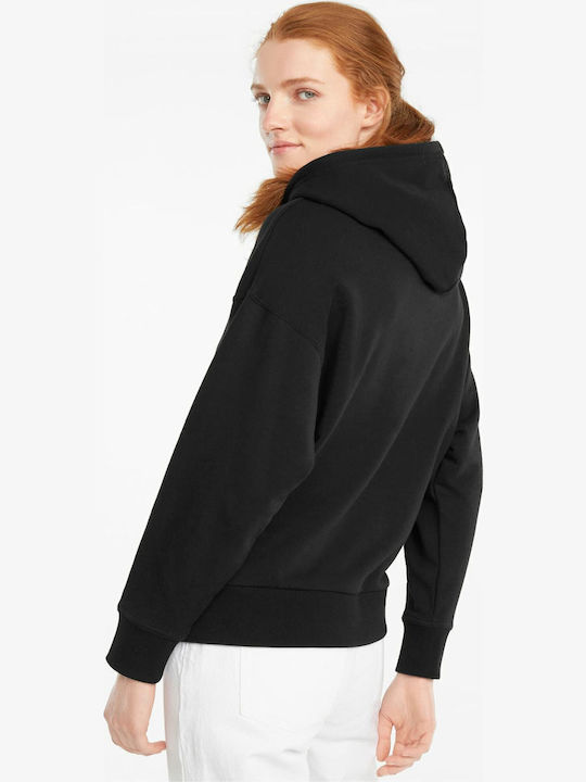PUMA Classics Women's Sweatshirt Black with Hood