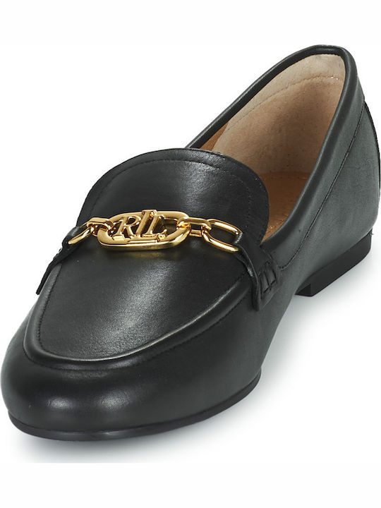 Averi Leather Women's Loafers in Black Color