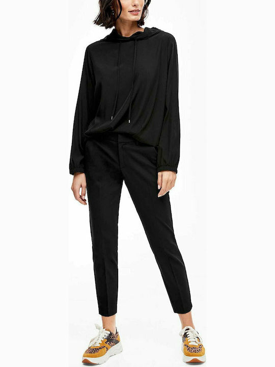 Red Label Damen Stoff Hose in Schlanker Passform Schwarz
