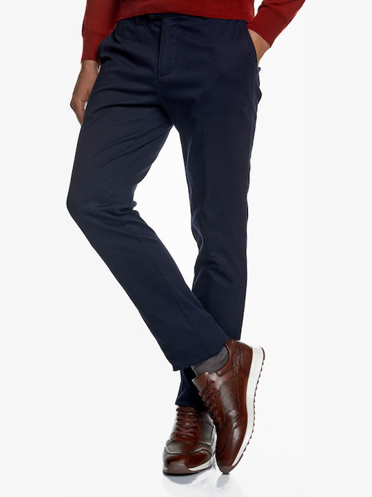 BZ2025248 Hose Chino Elastisch in Schlanker Passform Marineblau