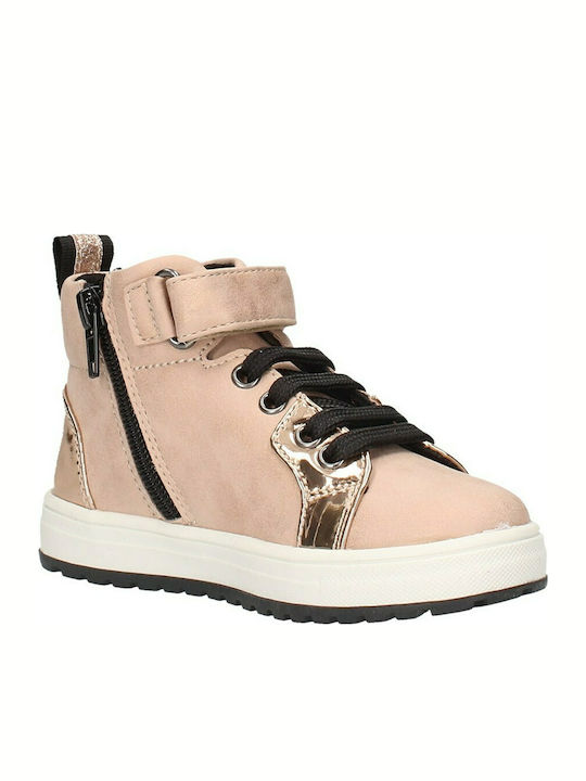 Παιδικά Sneakers High με Σκρατς Ροζ