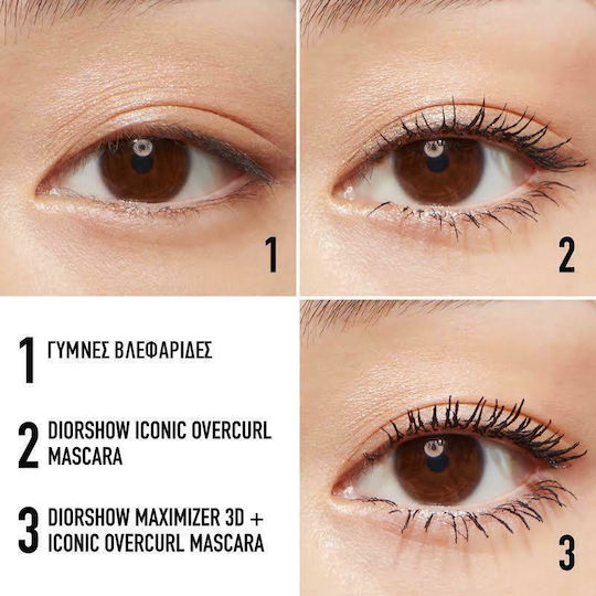 Dior Diorshow Iconic Overcurl Маскара за Къдрене, Обем & Дължина 090 Черно 10мл
