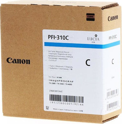 Canon PFI-310 InkJet Printer Ink Cyan (2360C001)