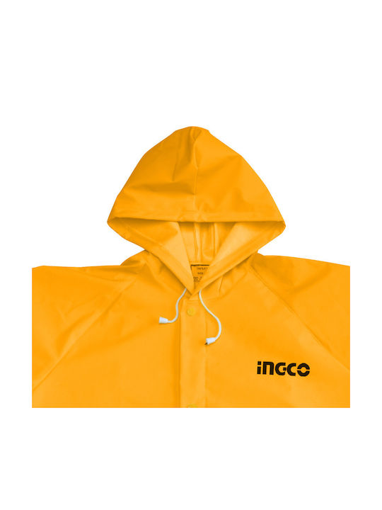 Ingco Waterproof and Windproof Work Suit Yellow