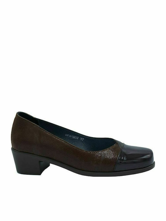 Aerocomfort Anatomic Leather Brown Low Heels AFW1802