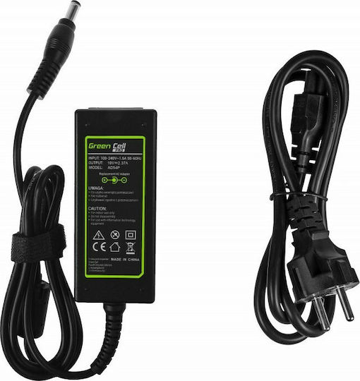 Green Cell Laptop Charger 45W 19V 2.37A for Toshiba with Detachable Power Cord