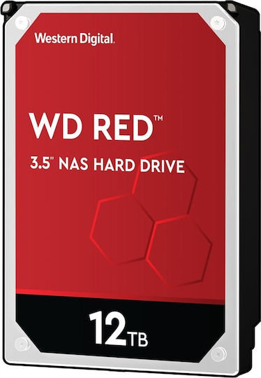 Western Digital Red Plus 12TB HDD Hard Drive 3.5" SATA III 7200rpm with 256MB Cache for NAS WD120EFBX