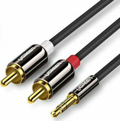 Ugreen Καλώδιο 3,5 mm Stecker - RCA-Stecker Schwarz 2m (10584)