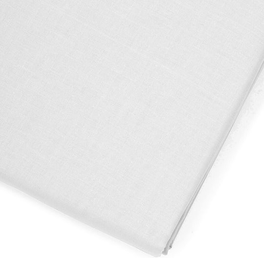 Melinen Cearșaf Single cu Elastic 100x200+30cm. Urban Alb