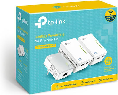 TP-LINK TL-WPA4220T KIT v5 Powerline Τριπλό για Ασύρματη Σύνδεση Wi‑Fi 4 και 2 Θύρες Ethernet