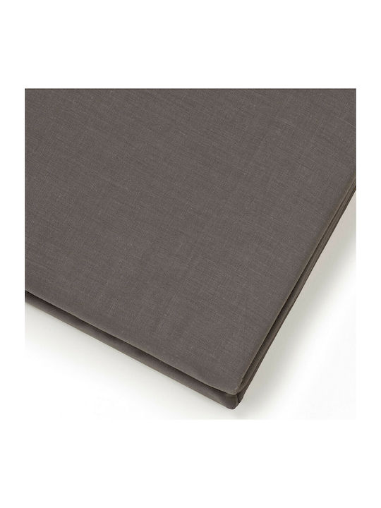 Melinen Sheet Super-Double with Elastic 160x200+30cm. Urban Grey