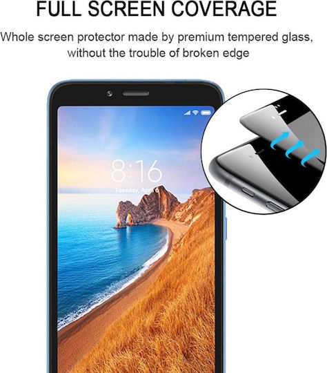 Full Glue Full Face Tempered Glass Black (Redmi 6/6a)