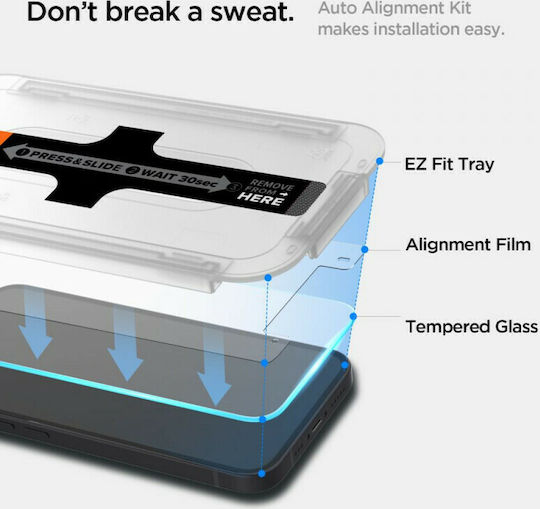 Spigen EZ FIT GLAS.tR SLIM 2.5D Tempered Glass 2τμχ (iPhone 13 mini)